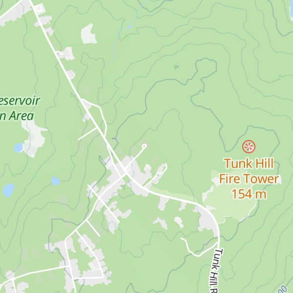 Map of Tunk Hill