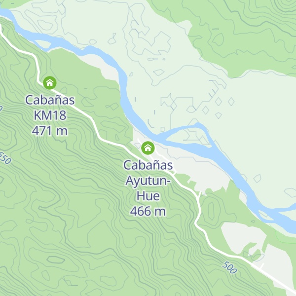 Map of Cabañas Ayutun-Hue