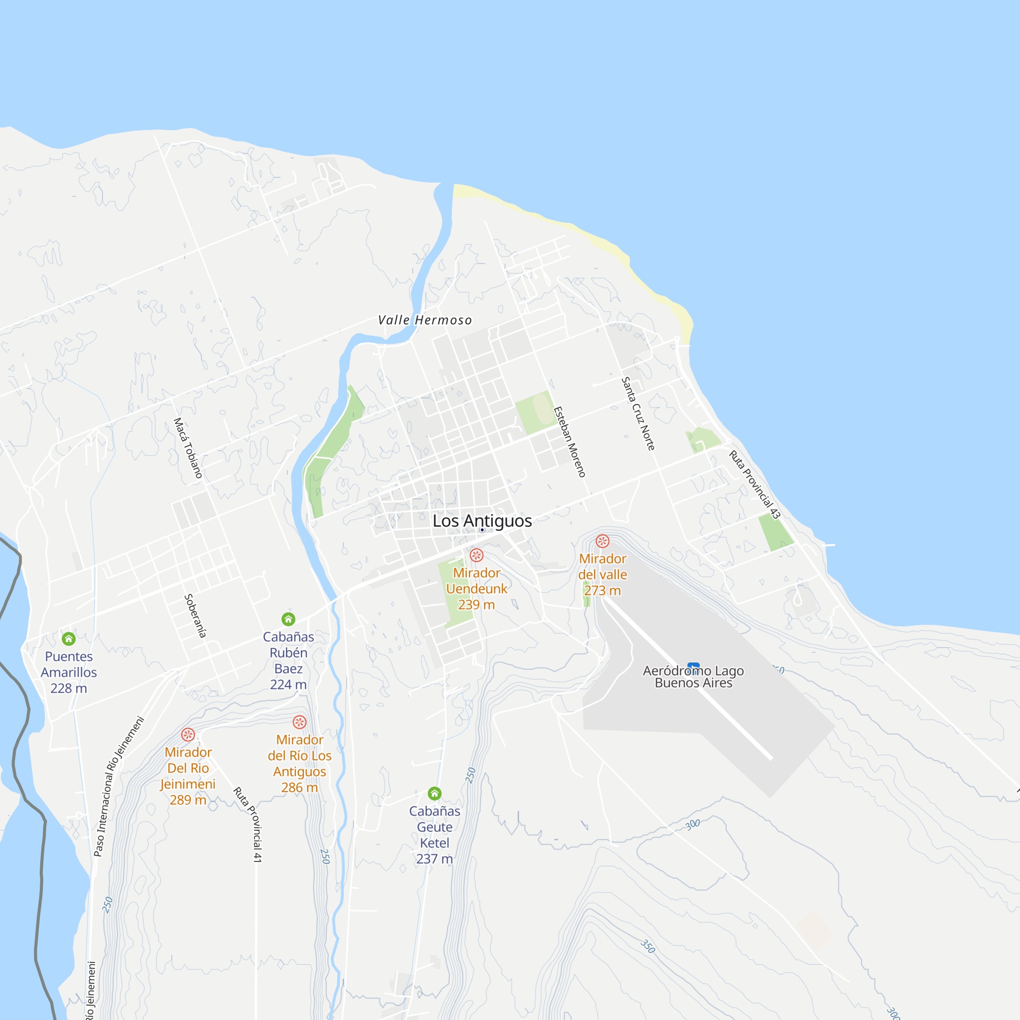 Informes Subsecretaria De Turismo De Los Antiguos map