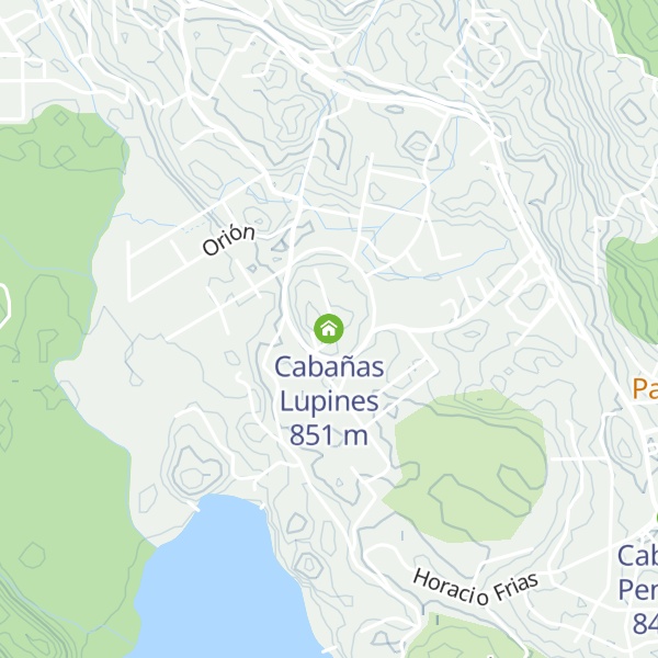 Map of Cabañas Lupines