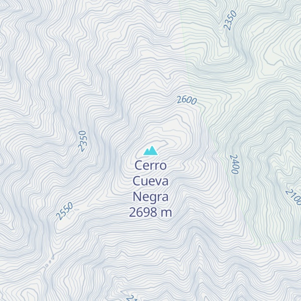 Map of Cerro Cueva Negra