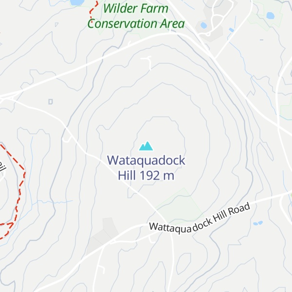 Map of Wataquadock Hill