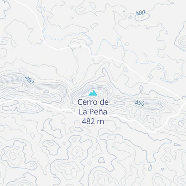 Map of Cerro de La Peña