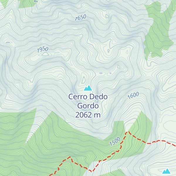 Map of Cerro Dedo Gordo