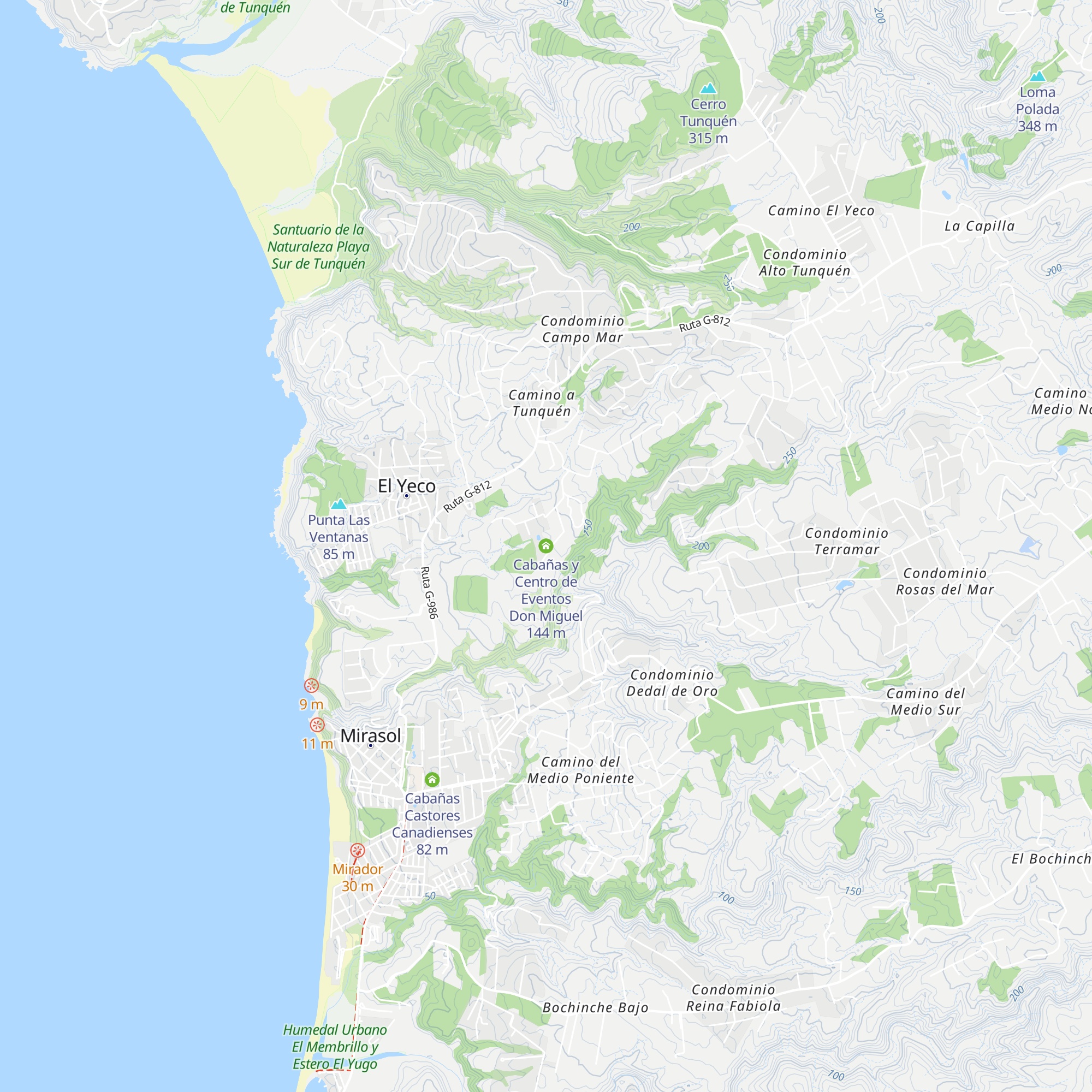 Cabañas y Centro de Eventos Don Miguel map