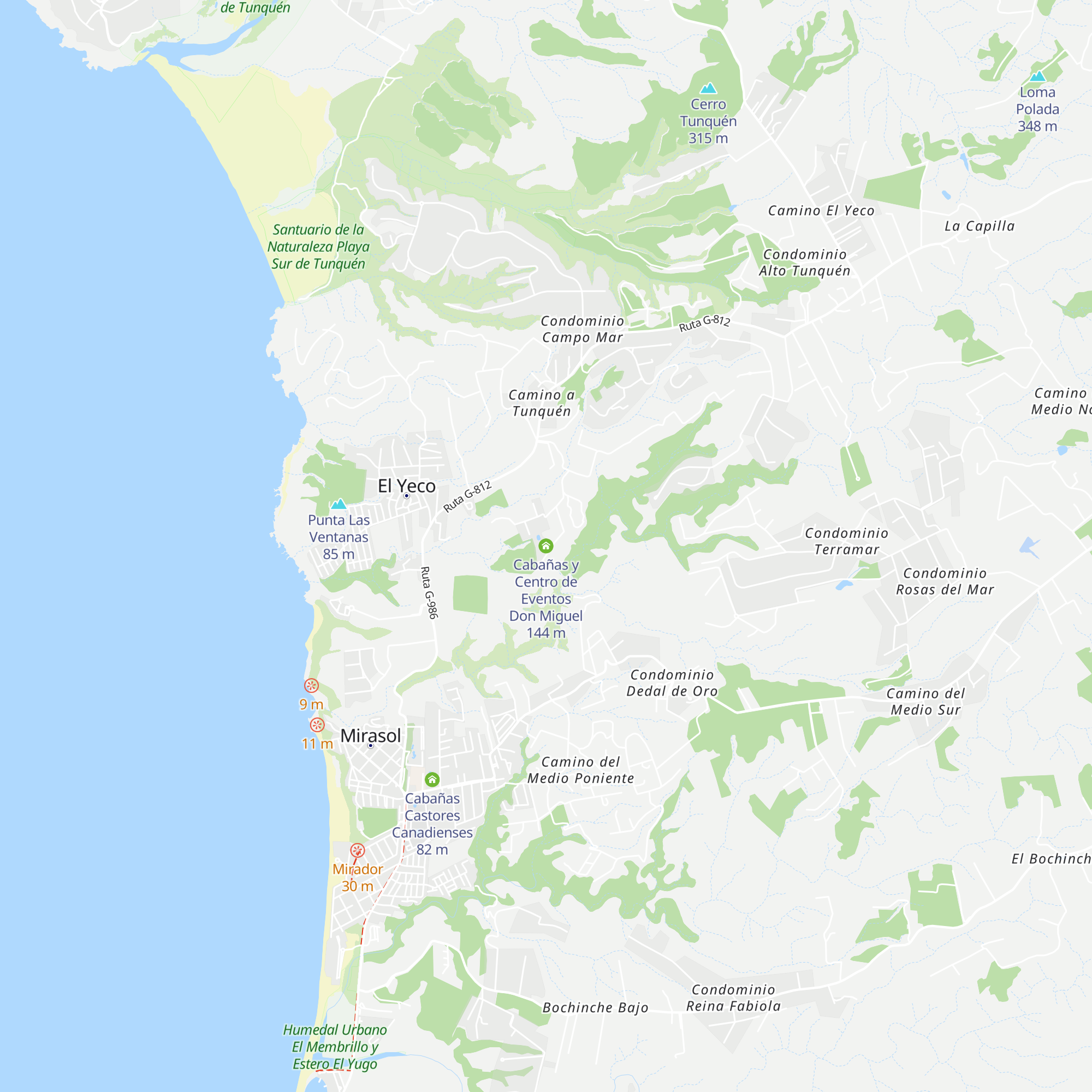 Cabañas y Centro de Eventos Don Miguel map