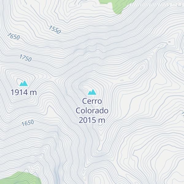 Map of Cerro Colorado