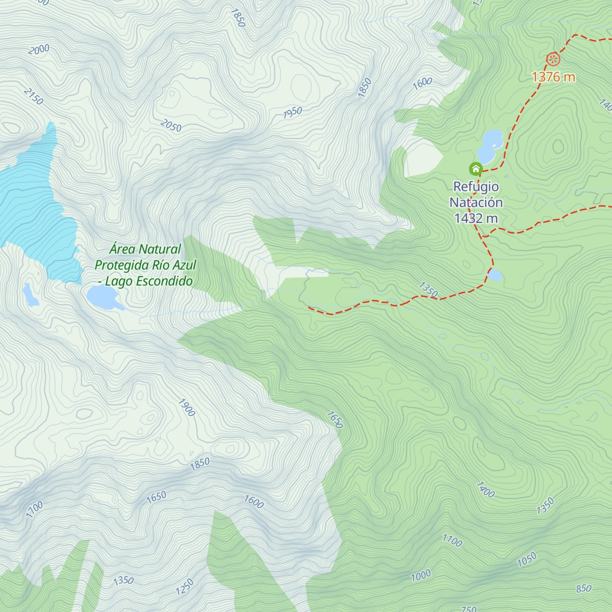 Refugio Hielo Azul map