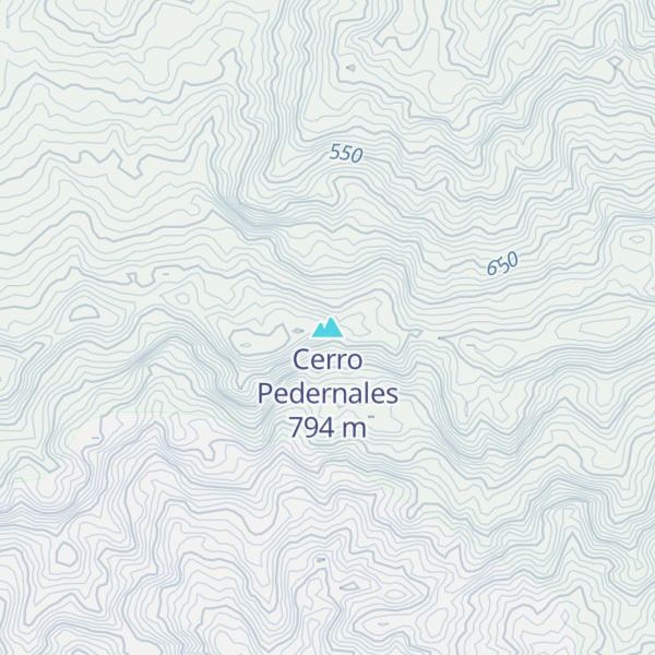 Map of Cerro Pedernales