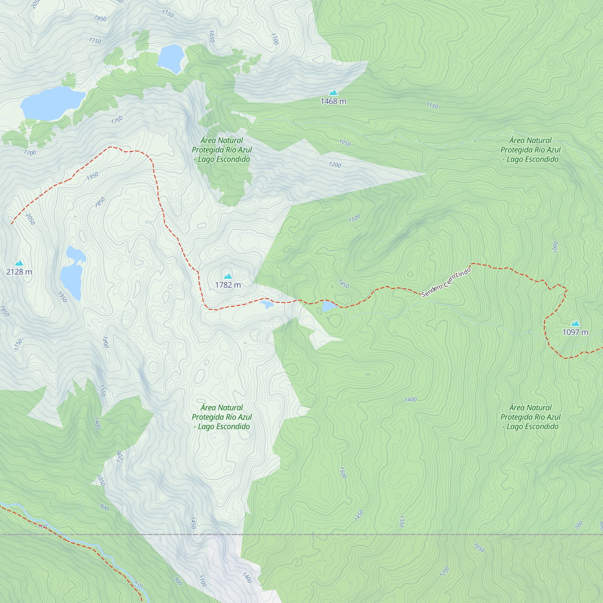Refugio Cerro Lindo "Mario Marquez" map