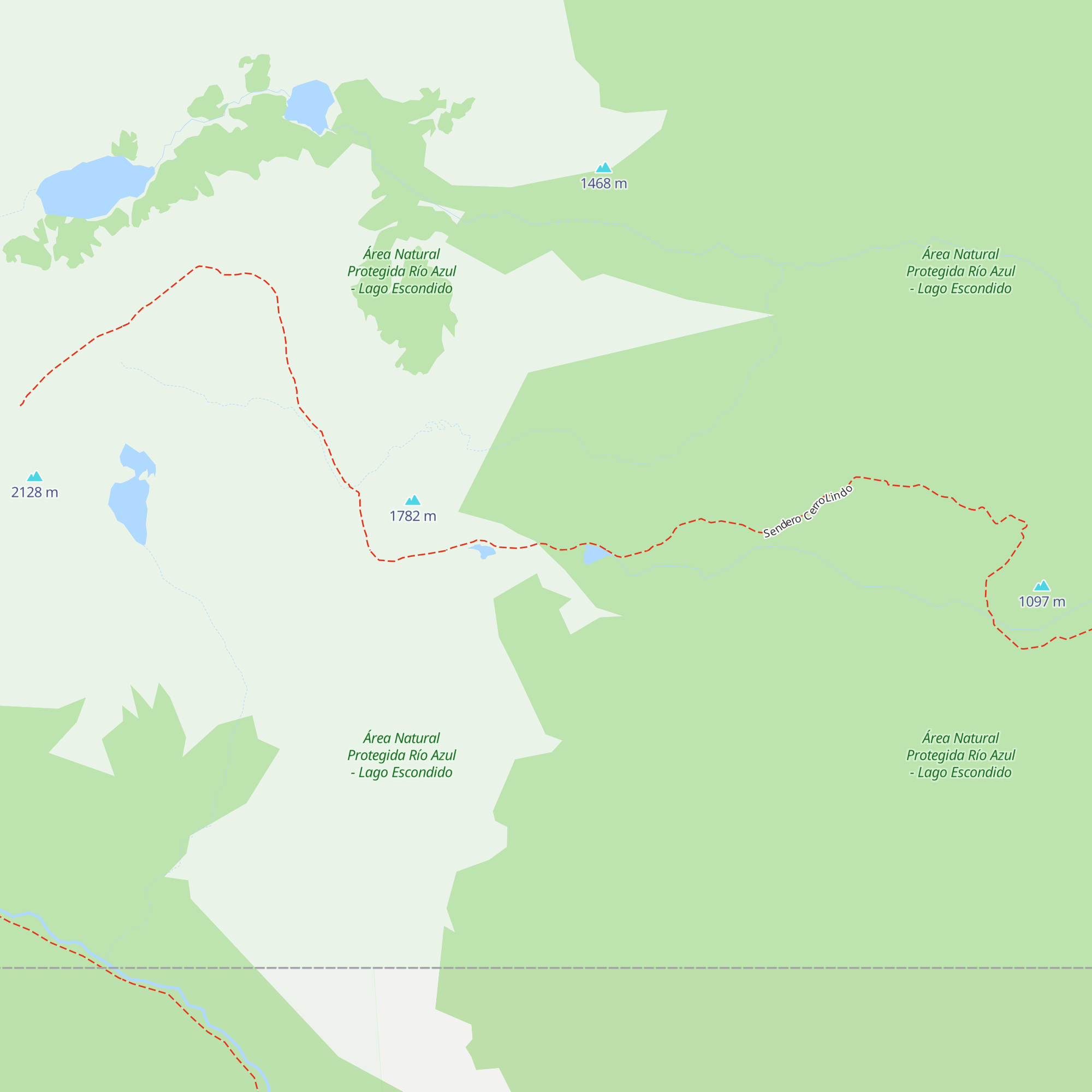 Refugio Cerro Lindo "Mario Marquez" map