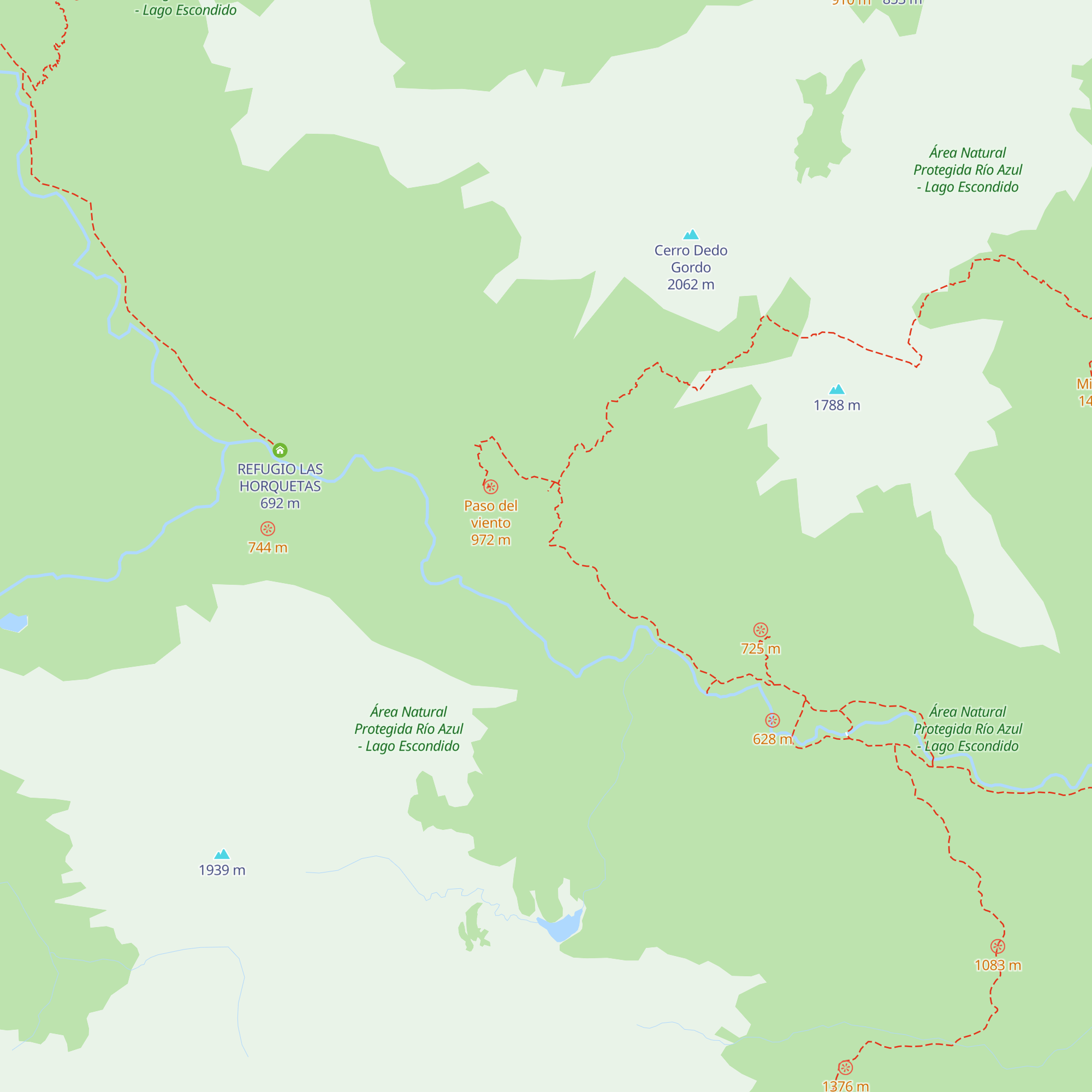 Refugio El Retamal map