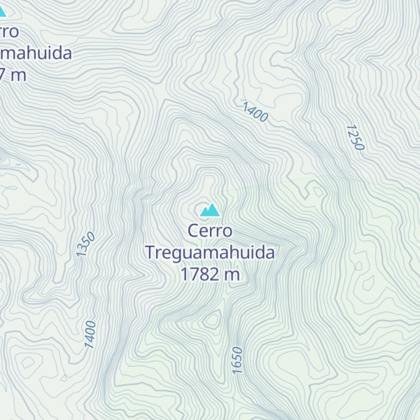 Map of Cerro Treguamahuida