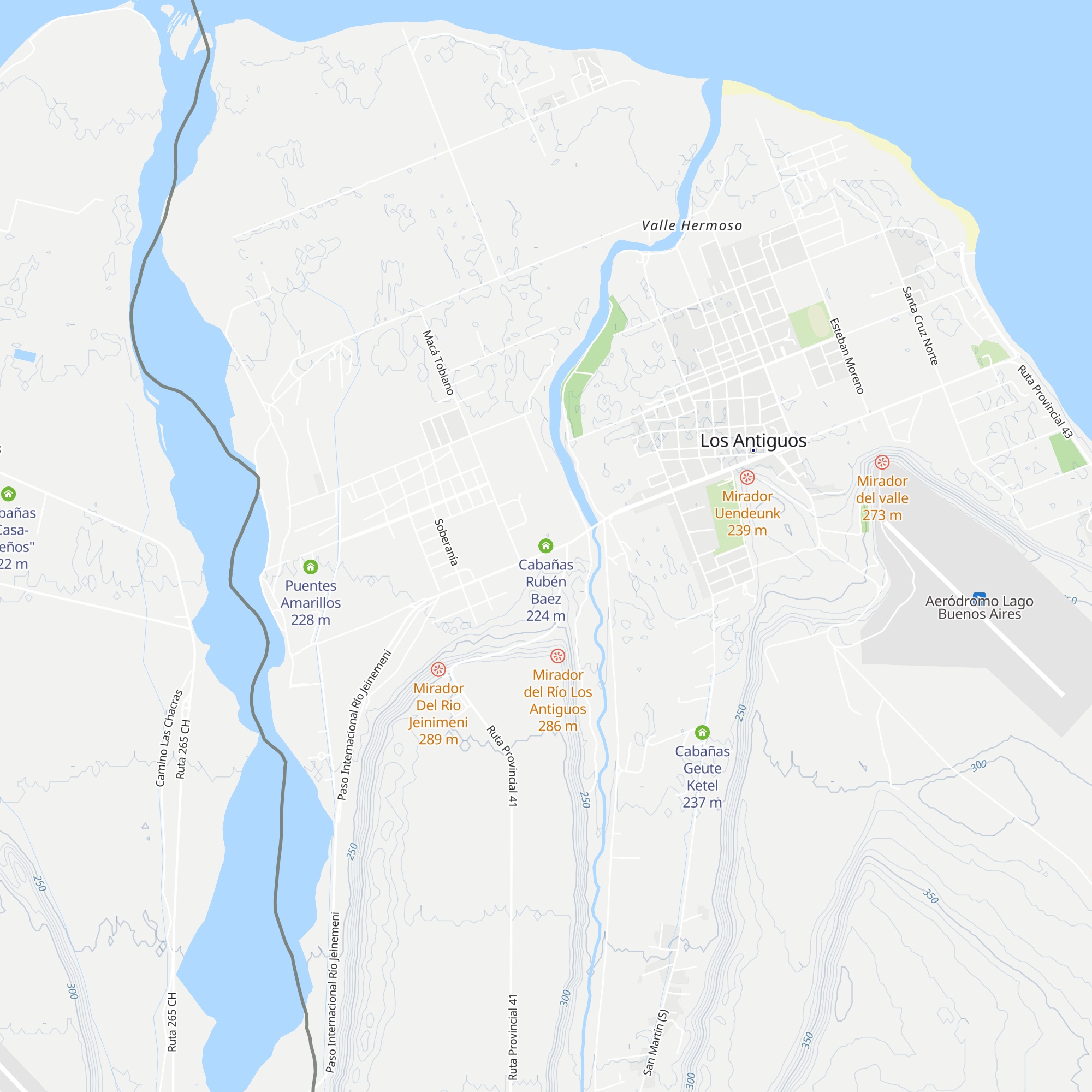 Cabañas Rubén Baez map