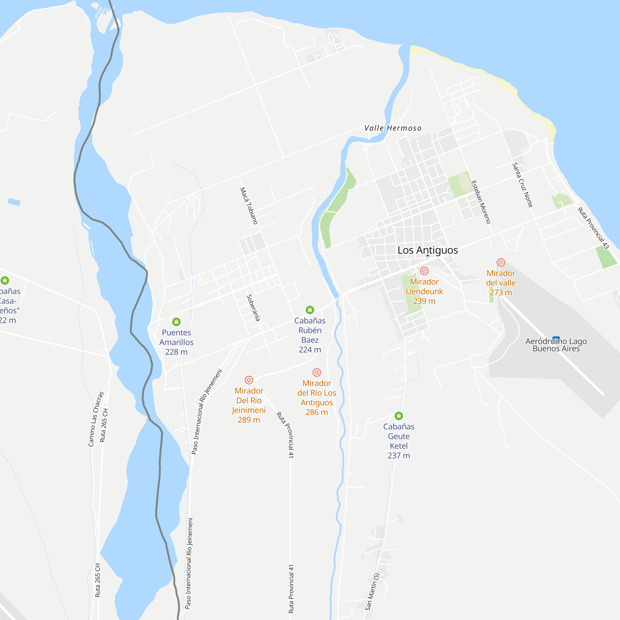 Cabañas Rubén Baez map