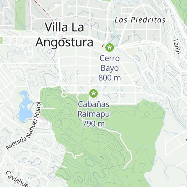 Map of Cabañas Raimapu