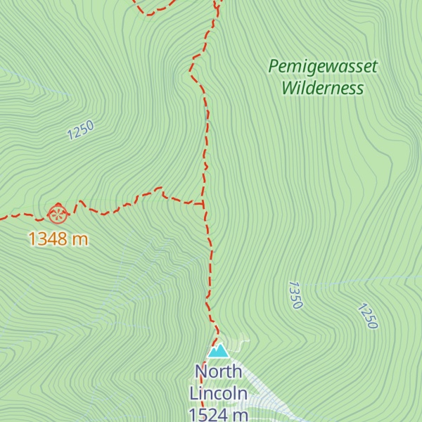 Map of Mount Lafayette