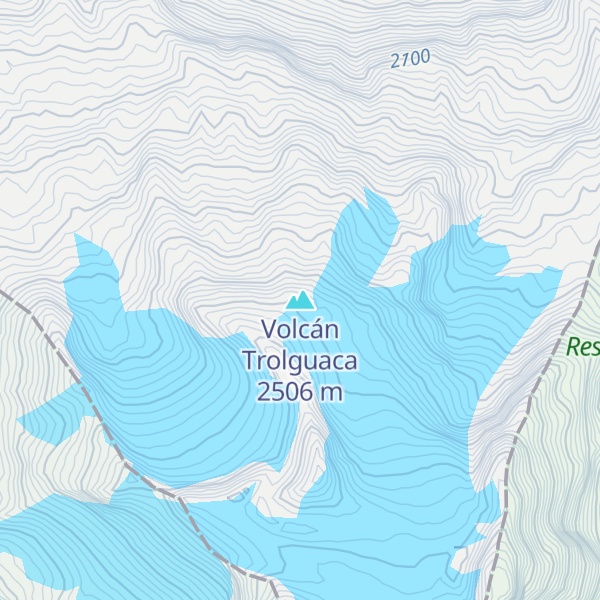 Map of Volcán Trolguaca