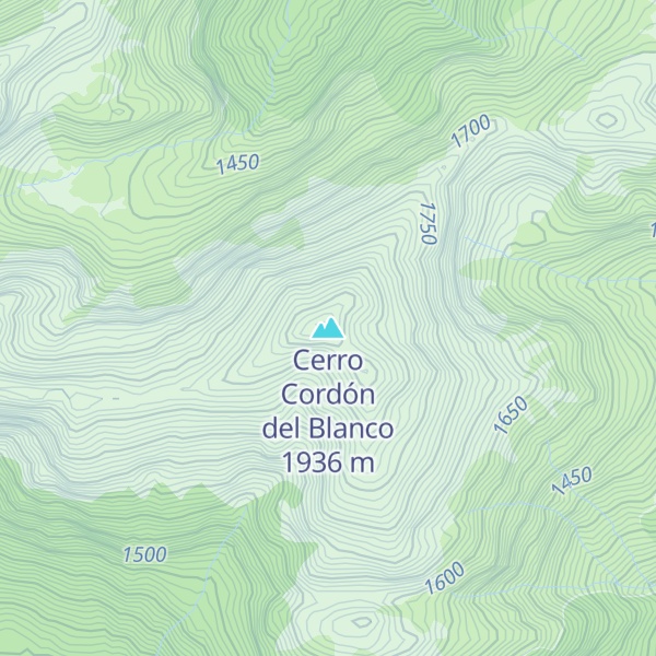 Map of Cerro Cordón del Blanco