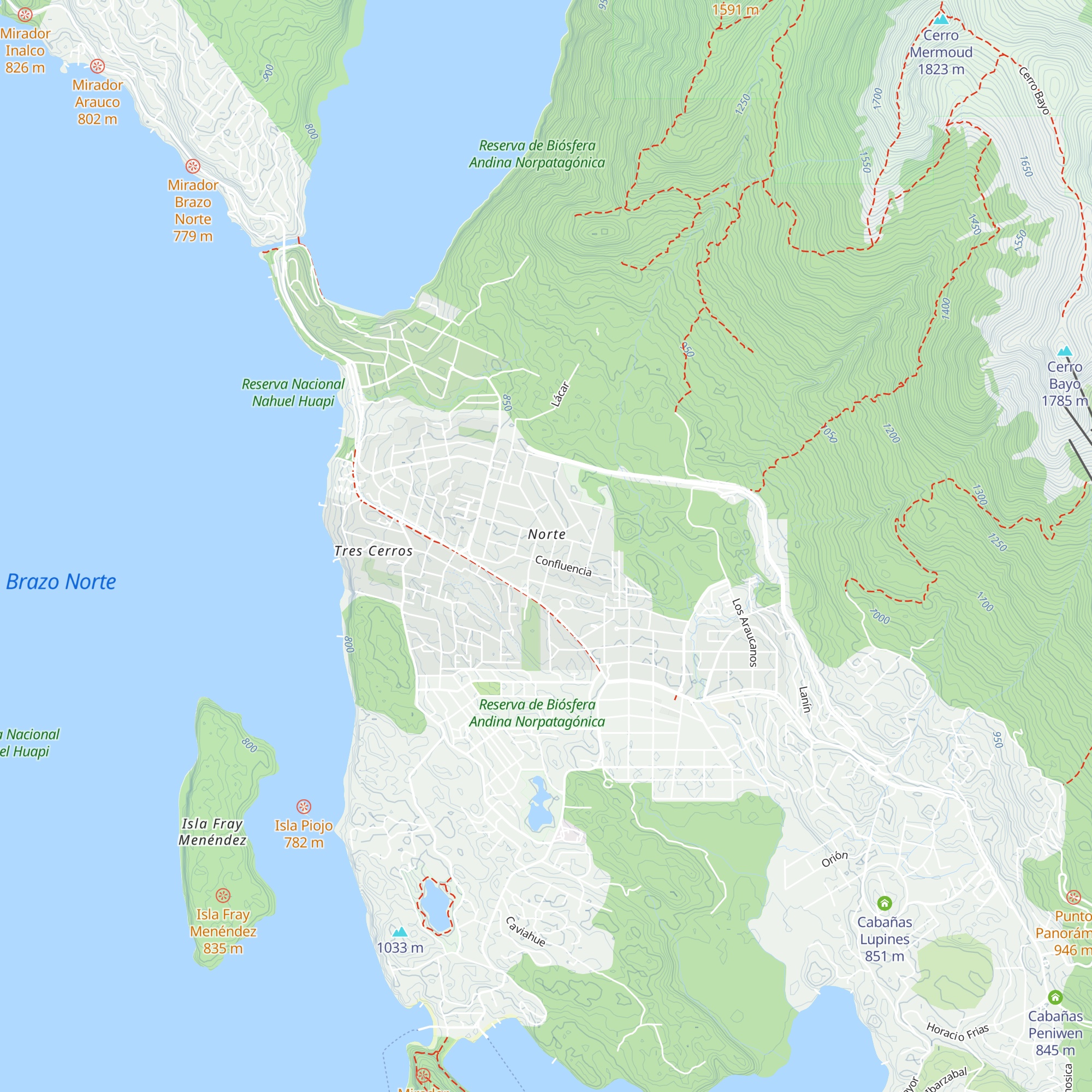Cabaña Quime Quipan Angostura map
