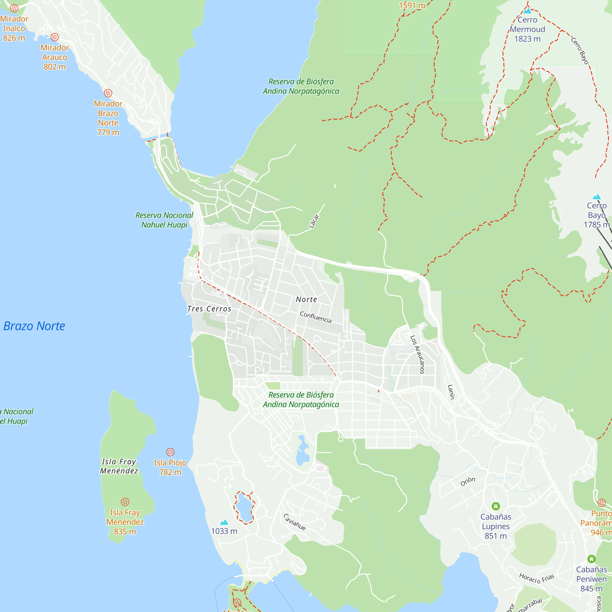 Cabaña Quime Quipan Angostura map