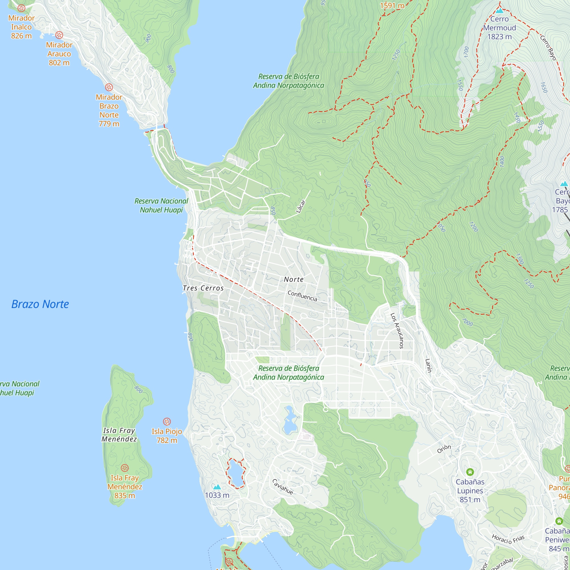 Cabañas Los Laureles map