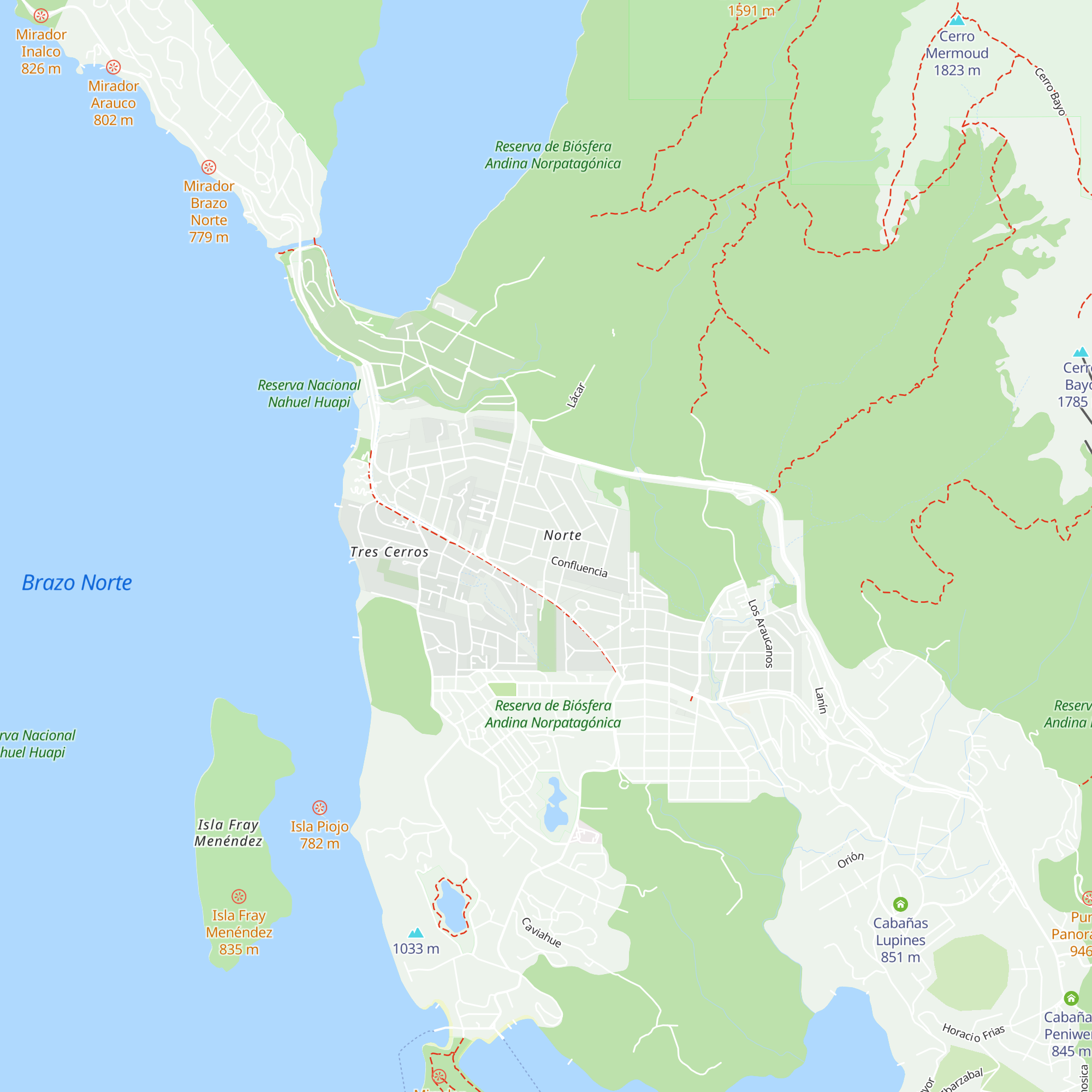 Cabañas Los Laureles map