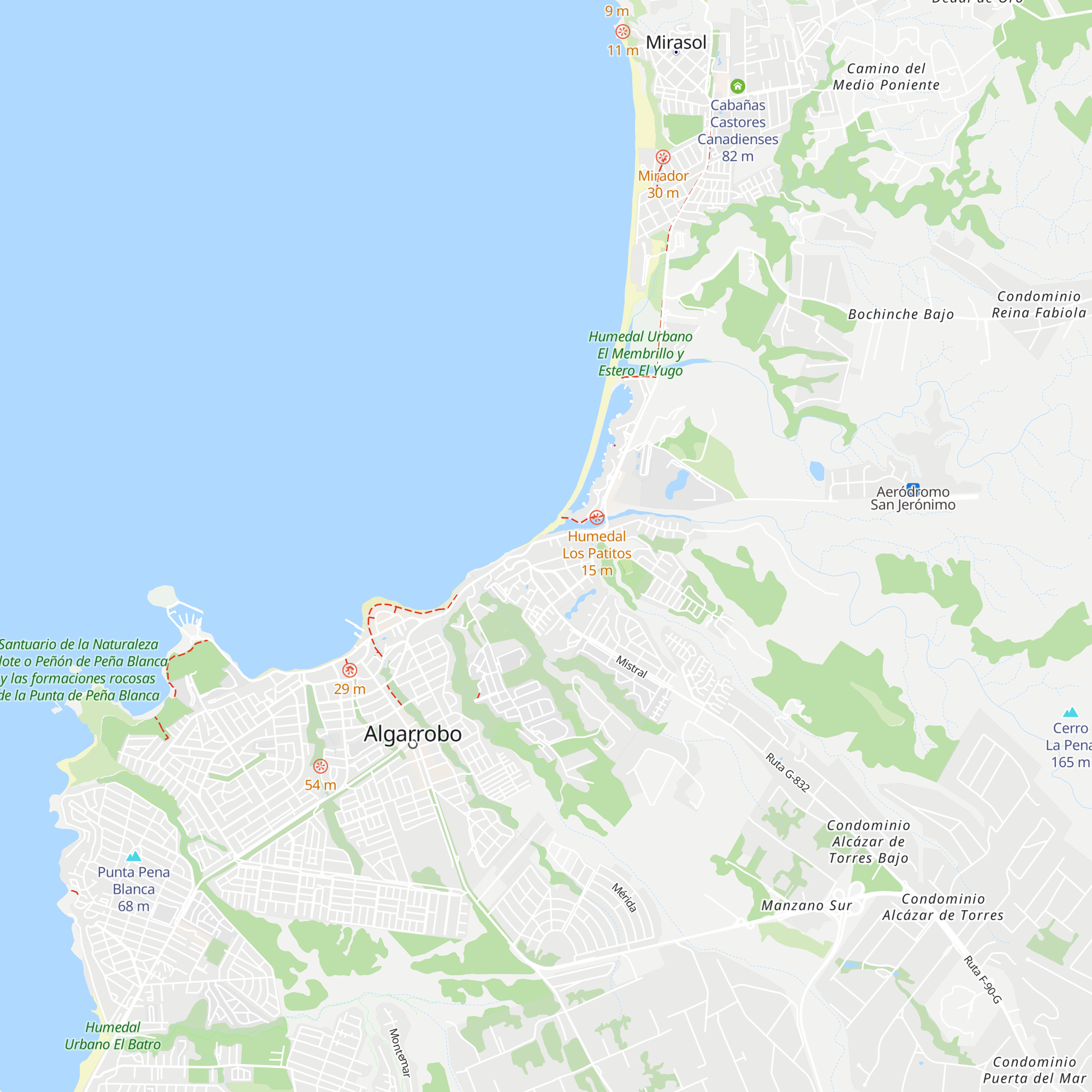Refugio Mar y Fuego map