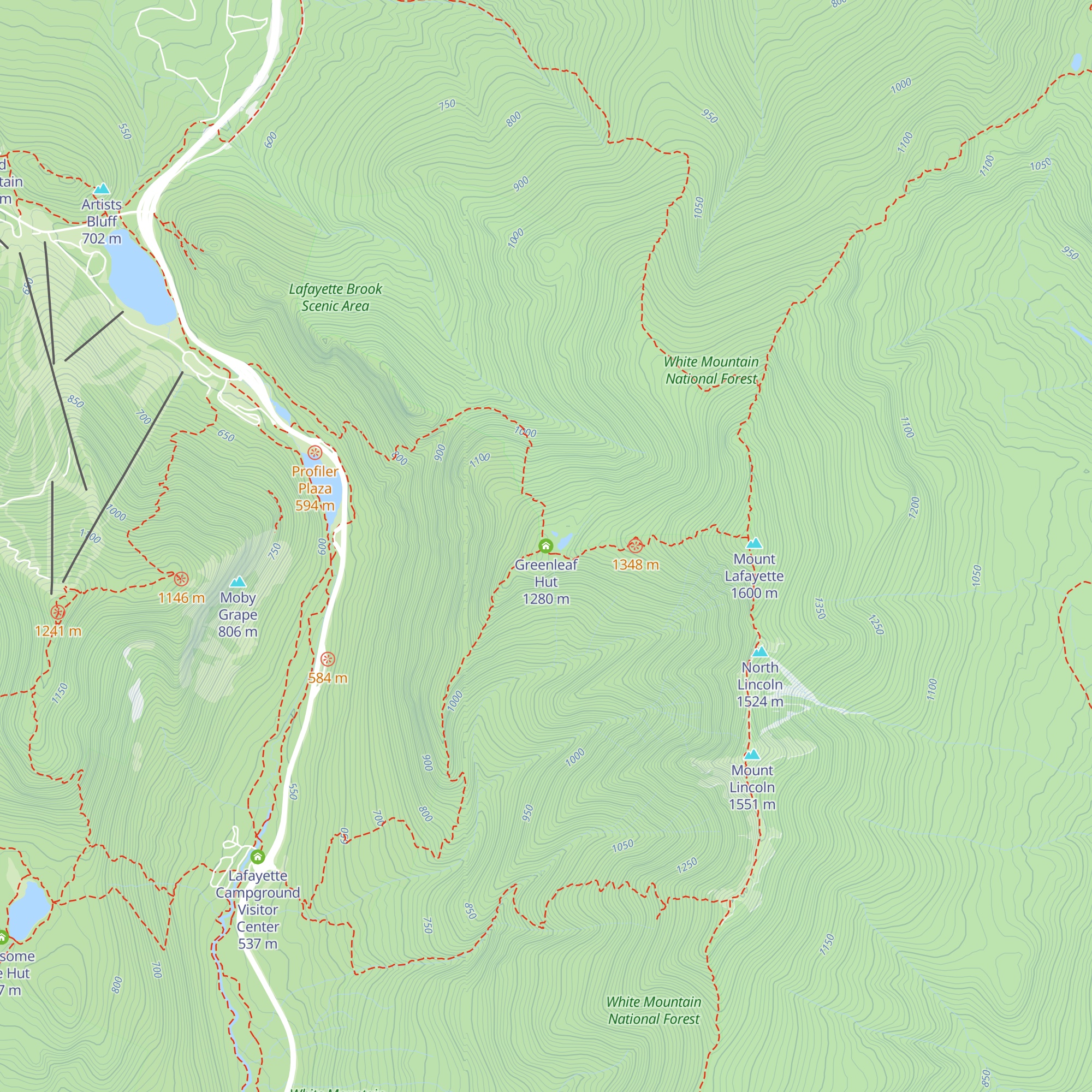 Greenleaf Hut map