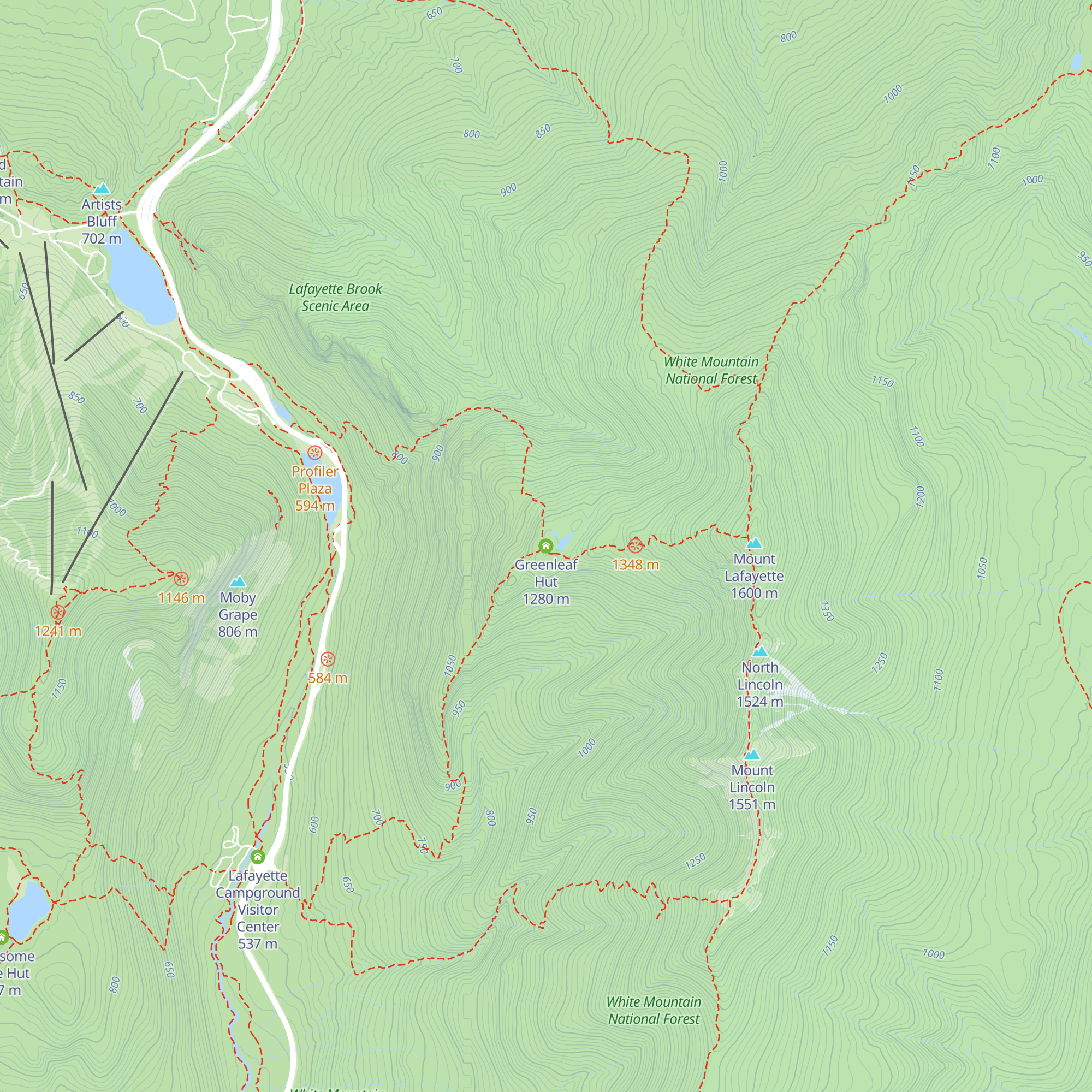 Greenleaf Hut map