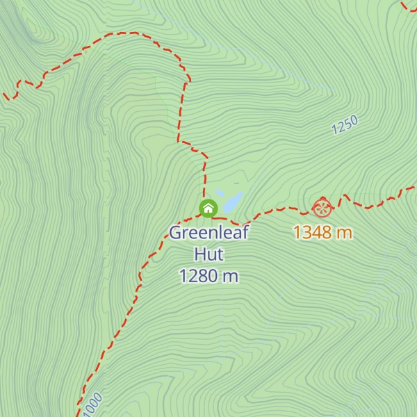 Map of Greenleaf Hut