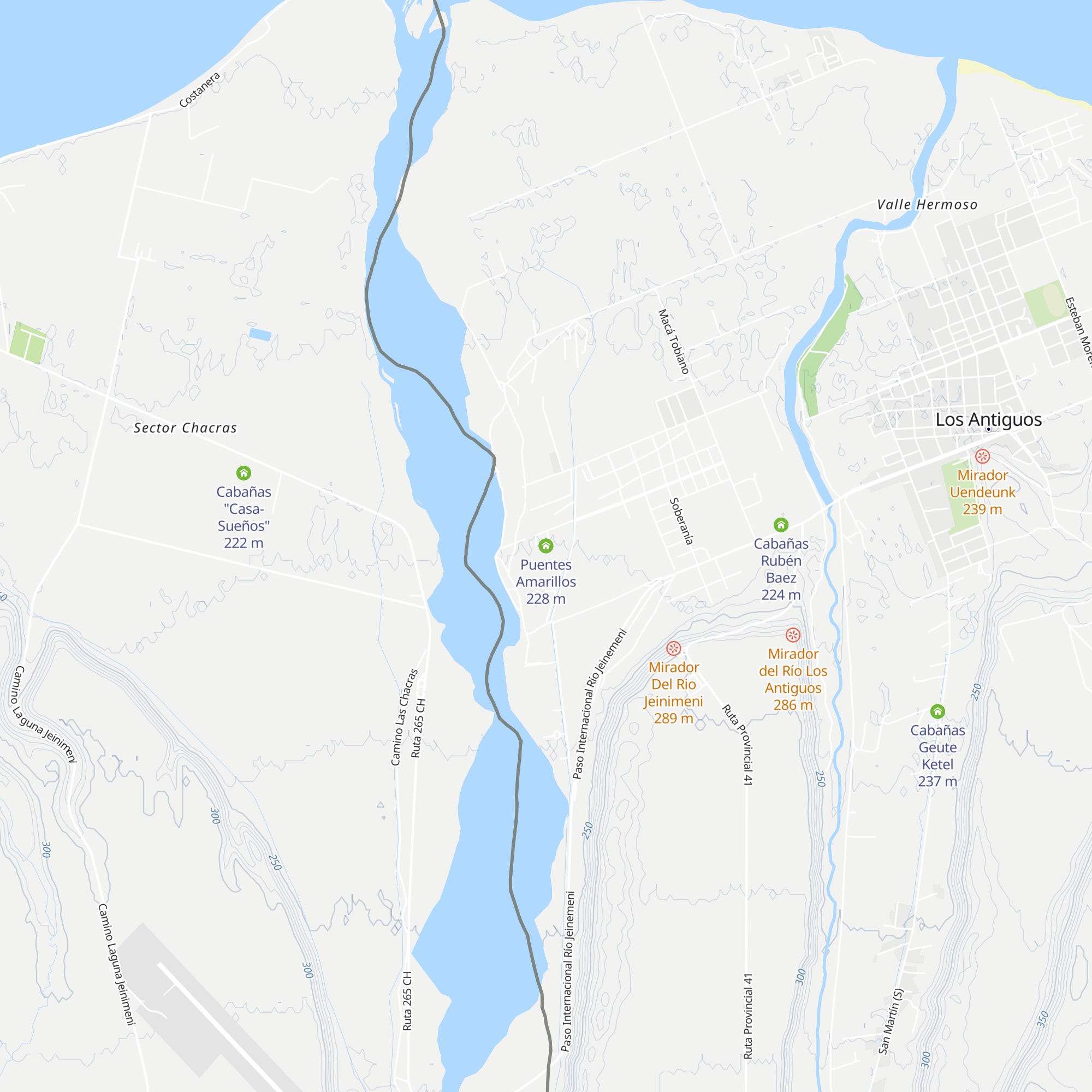 Puentes Amarillos map