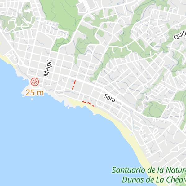 Map of Cabañas El Caleuche El Tabo