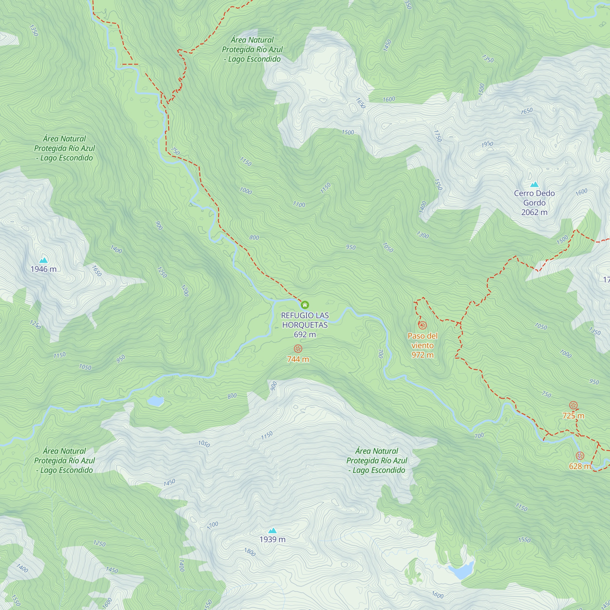 REFUGIO LAS HORQUETAS map