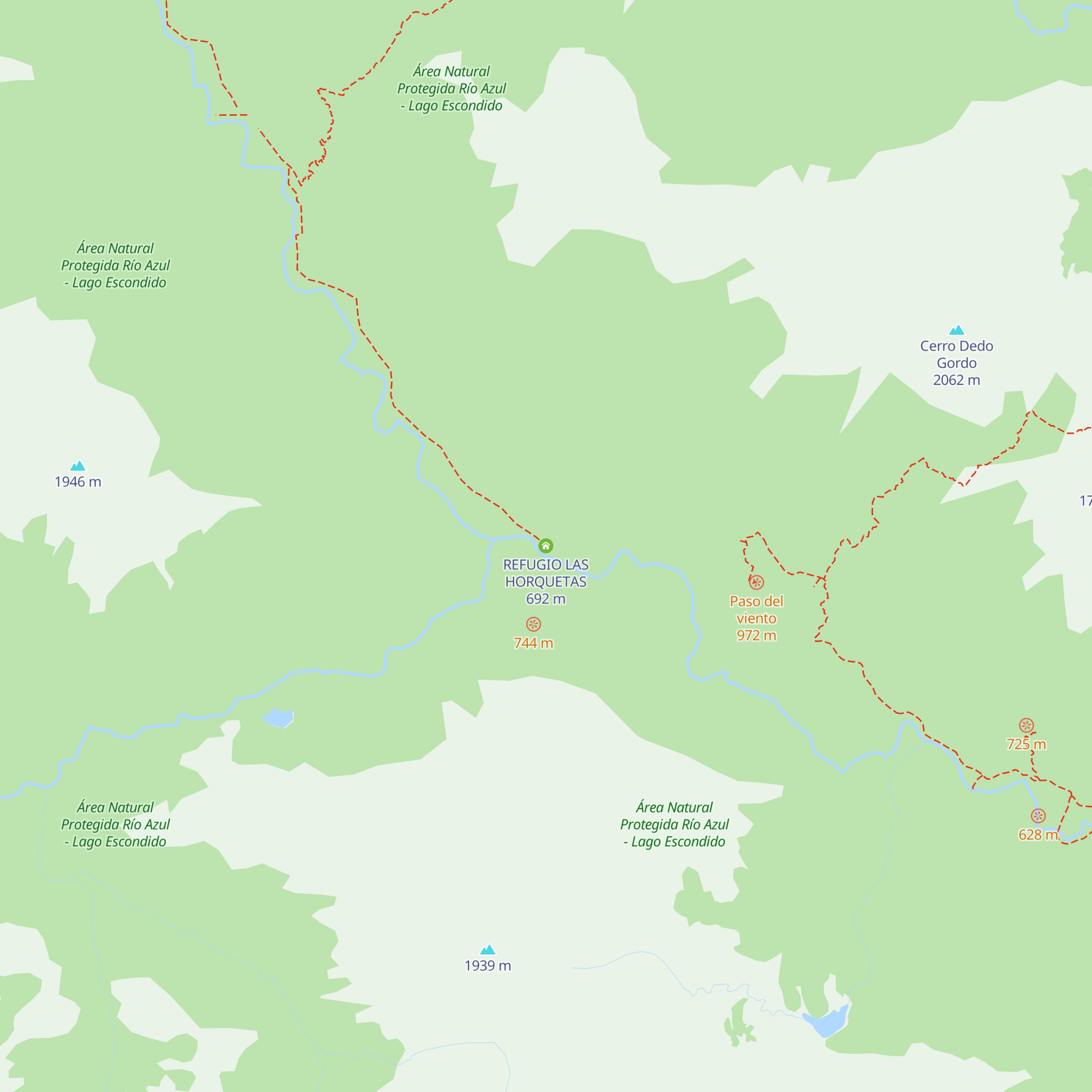 REFUGIO LAS HORQUETAS map