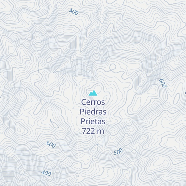 Map of Cerros Piedras Prietas