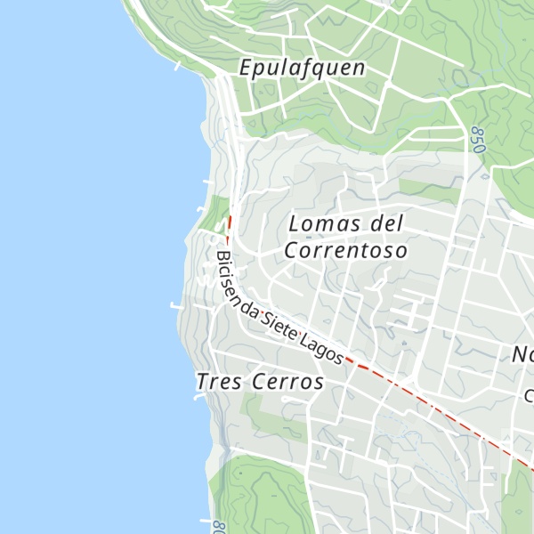 Map of Cabañas Vila Hue