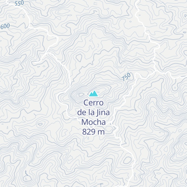 Map of Cerro de la Jina Mocha