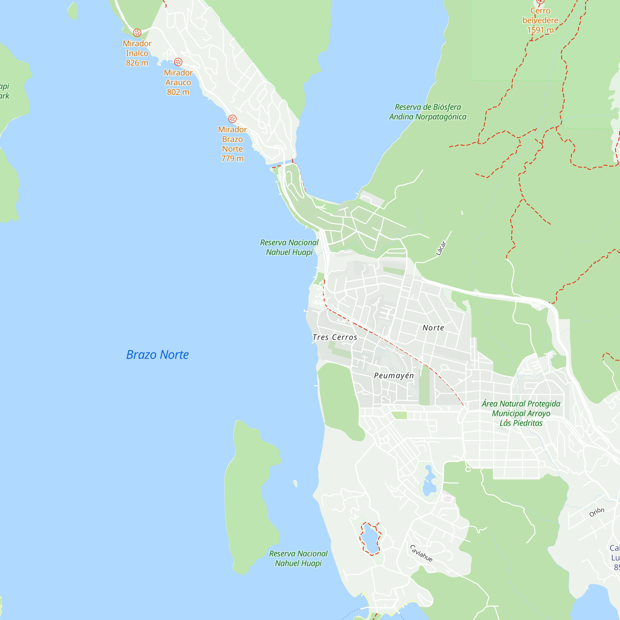 Cabañas Quetrihué map