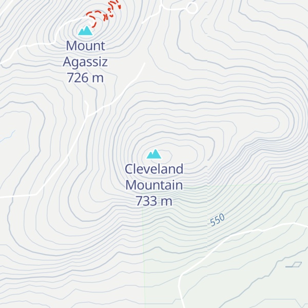 Map of Cleveland Mountain