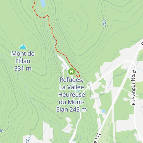 Map of Refuges, La Vallée Heureuse du Mont-Élan