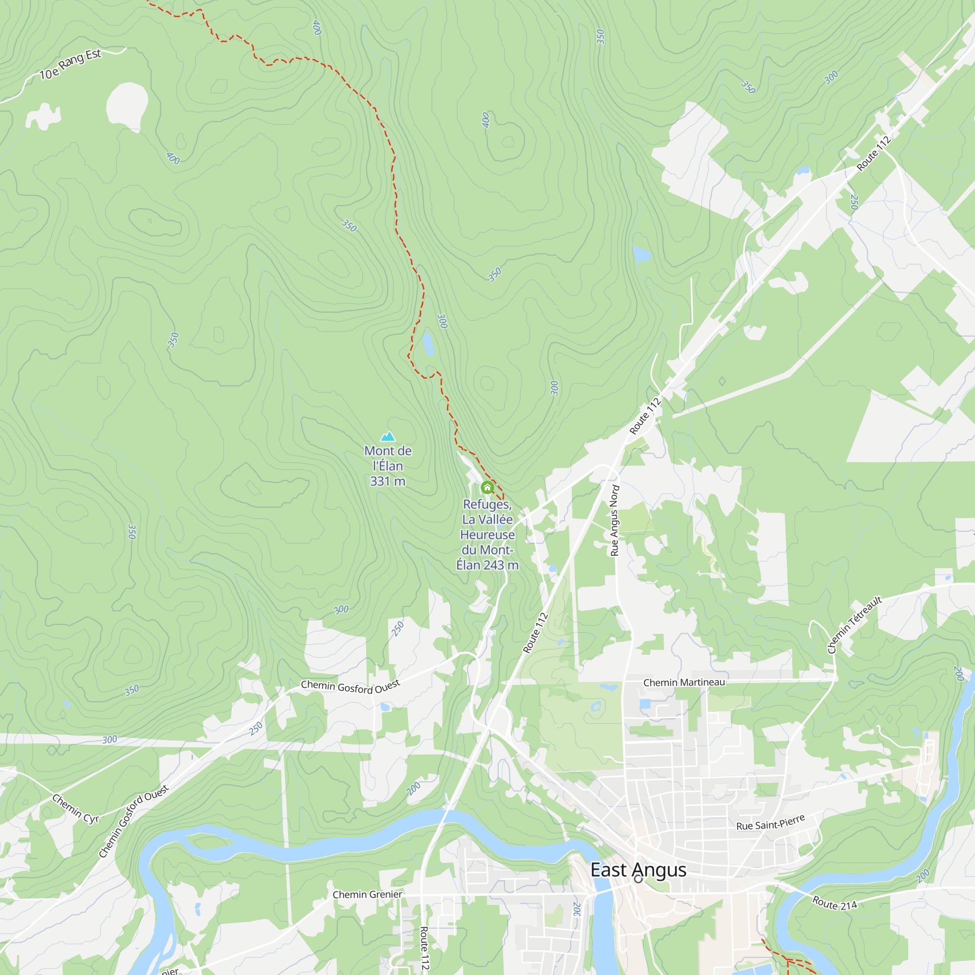 Refuges, La Vallée Heureuse du Mont-Élan map