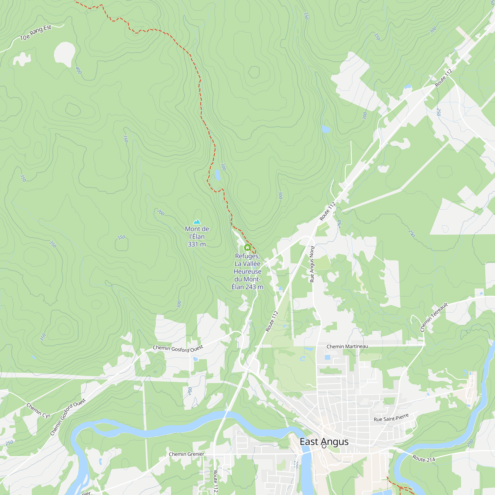 Refuges, La Vallée Heureuse du Mont-Élan map