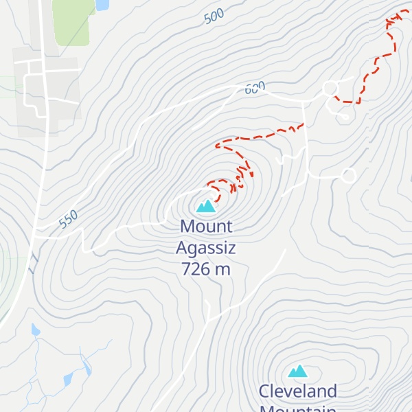 Map of Mount Agassiz