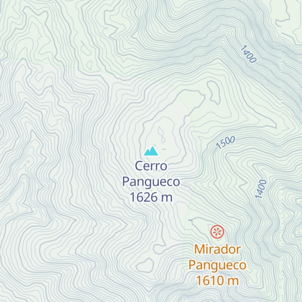 Map of Cerro Pangueco