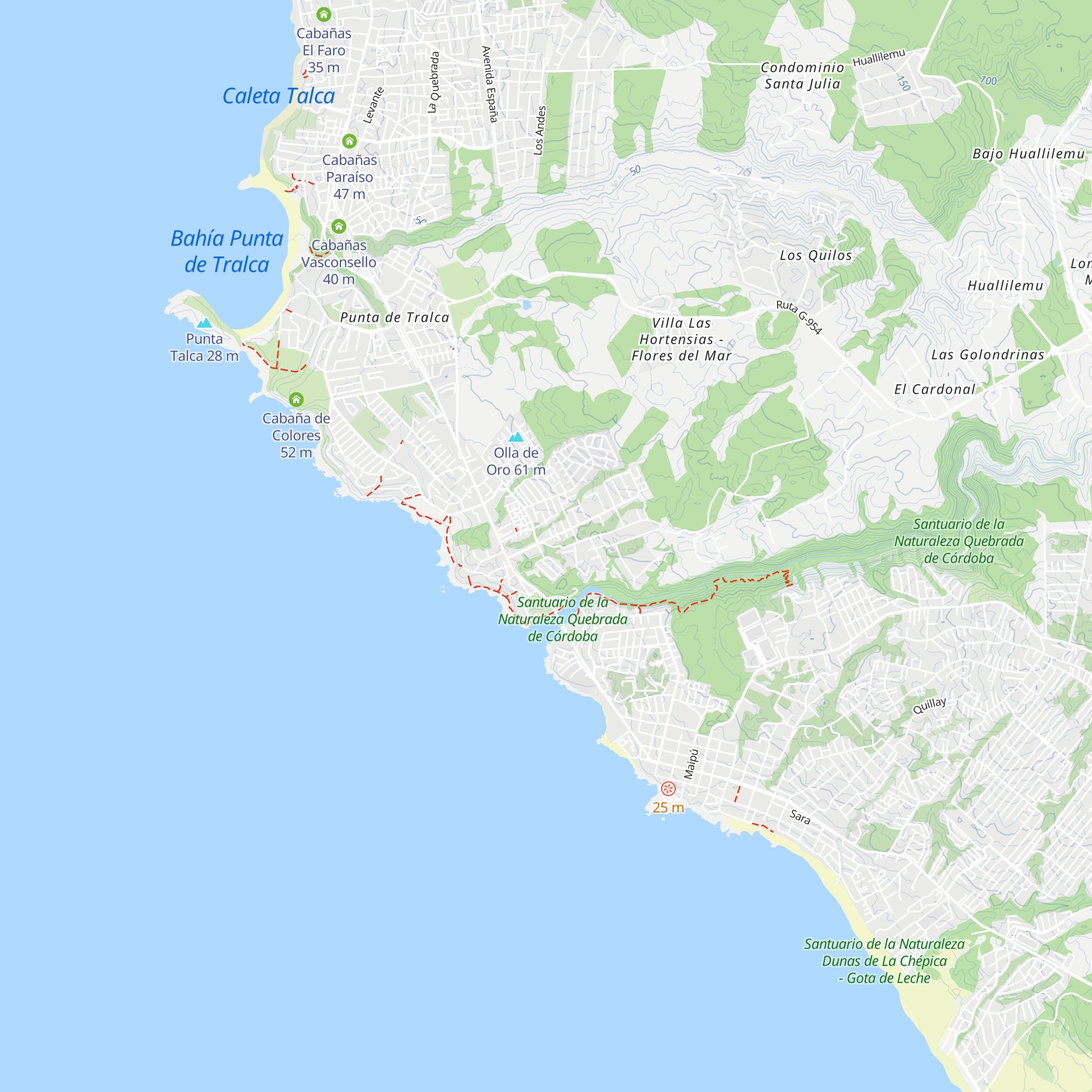 Cabañas Quebrada del Colibrí map