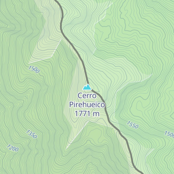 Map of Cerro Pirehueico