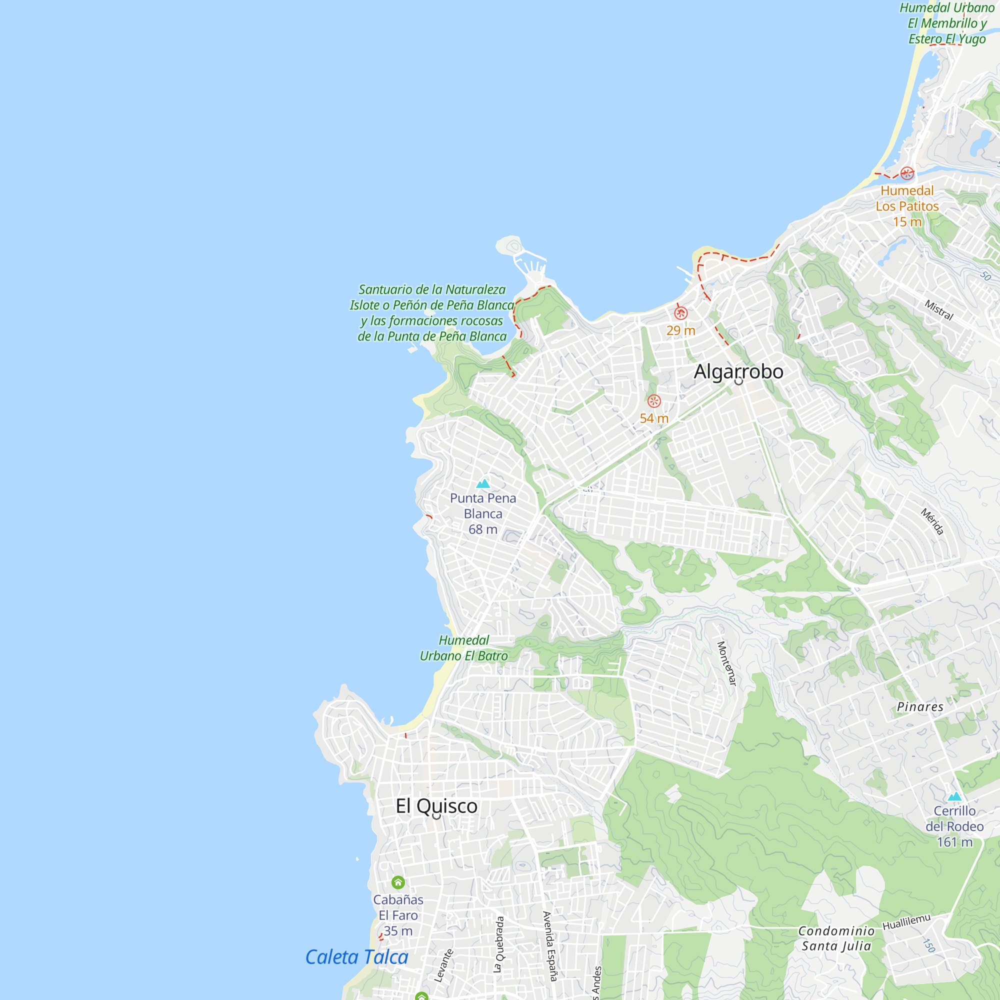 Cabañas Santa Bárbara map