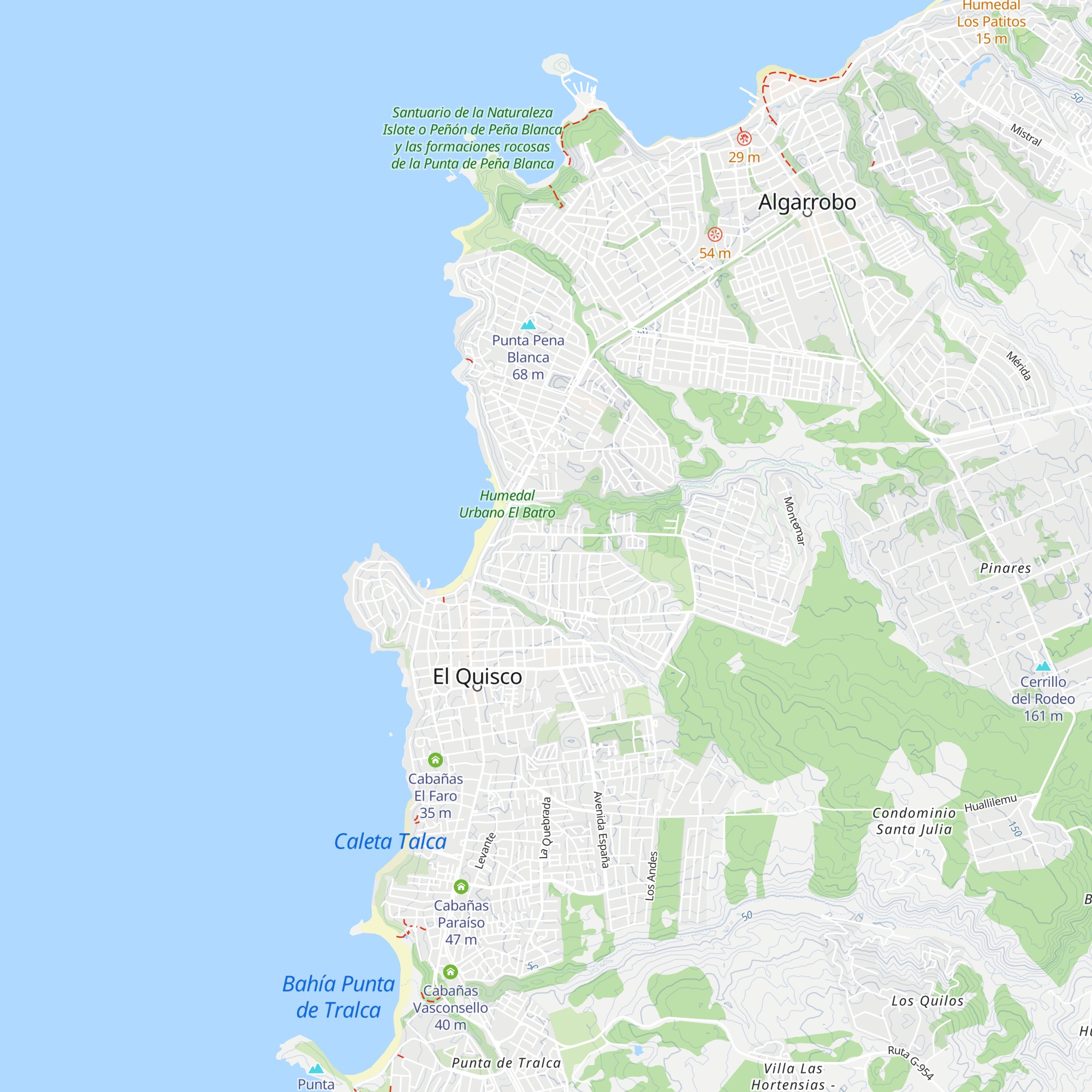 Cabañas San Gabriel map