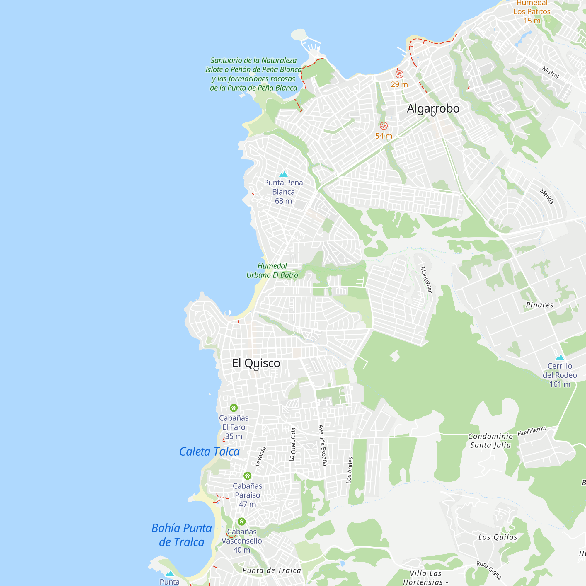 Cabañas San Gabriel map